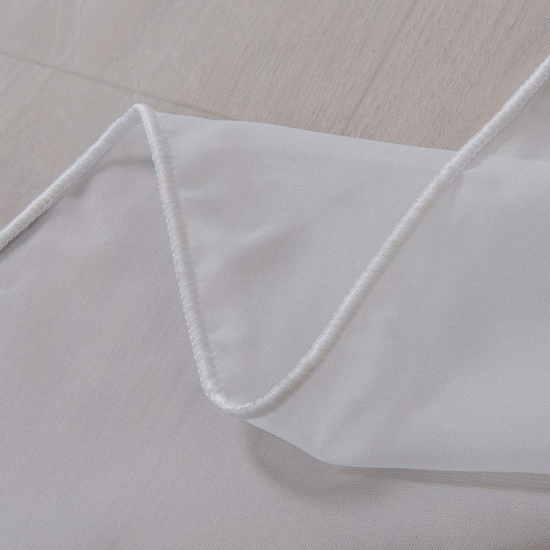 ZebraSmile 1 Panel Tab Top Voile Curtains Loop Sheer Curtains Transparent Window Drapes for Living Bedroom Divide Wedding Big Window Curtains White 88(H) X55(W) in - Image 4